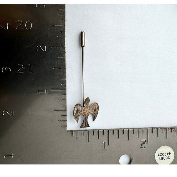 Vintage Stuart Nye Sterling Silver Bird Stick Pin Arts & Crafts Dove Lapel Pin - Picture 7 of 8